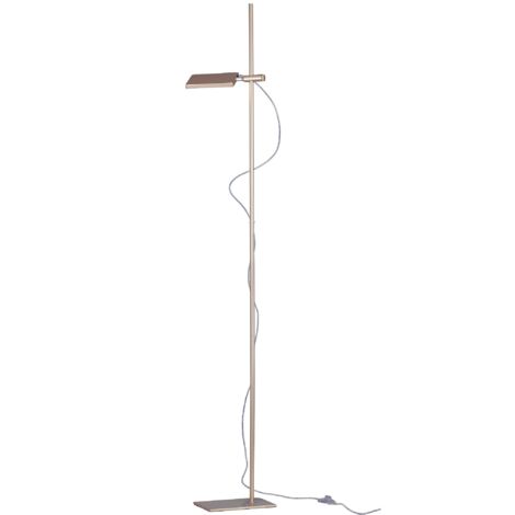 "Piantana LED BOOK in alluminio oro con diffusore orientabile 18W 3200K"