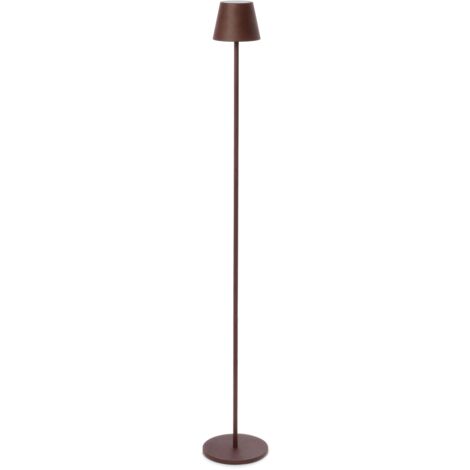 Piantana led etna in metallo per uso interno ed esterno -Marrone