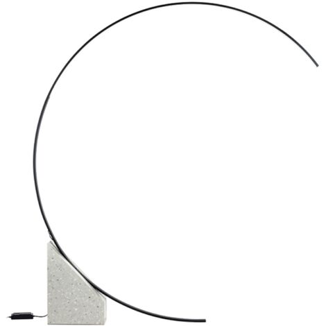 Piantana LED in metallo Nero con base in ceppo di Gre' RUNE 176x204 cm