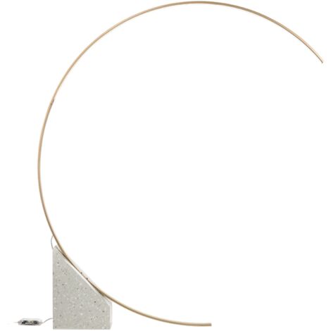 Piantana LED in metallo Oro con base in ceppo di Gre' RUNE 176x204 cm