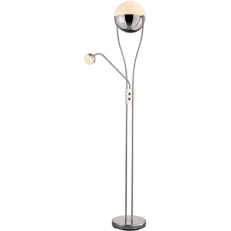 Piantana Led Mezza Sfera effetto Ghiaccio con Lampada Lettura Chris GD Trio