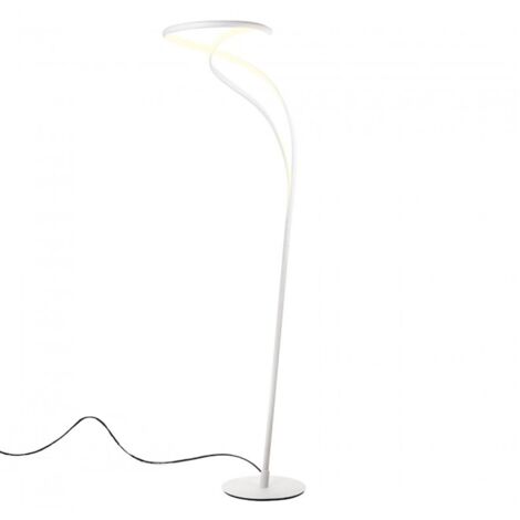 Piantana led redo group tempest 01-3606 01-3608 2100lm 3000k lampada terra ultramoderna touch dimmerabile, finitura metallo bianco