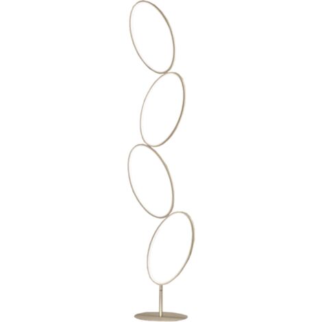 Piantana Led RICE in metallo e diffusore in acrilico Oro H166 cm