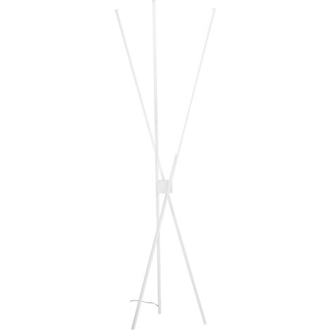 "Piantana LED SHANGHAI in alluminio bianco 31W con luce calda e naturale"