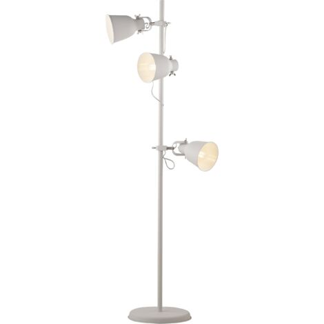 "Piantana LEGEND in metallo bianco con finiture nichel"