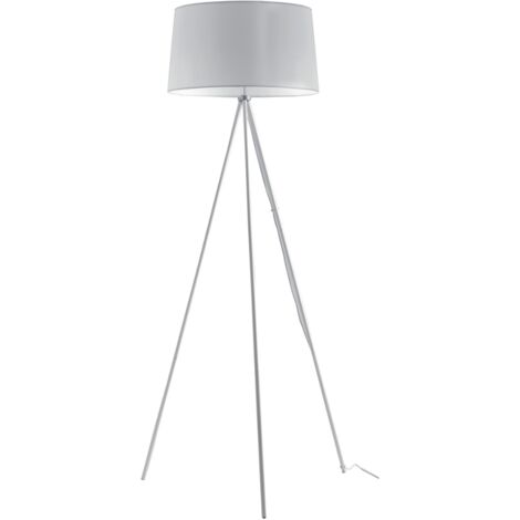 "Piantana MARILYN in metallo bianco con paralume in cotone"
