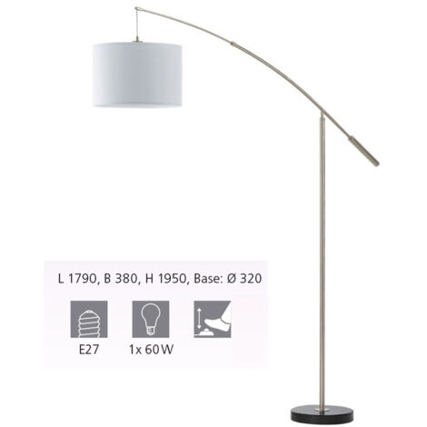 Piantana Minimal Nadina Acciaio Nichel Satinato 1 Luce E27