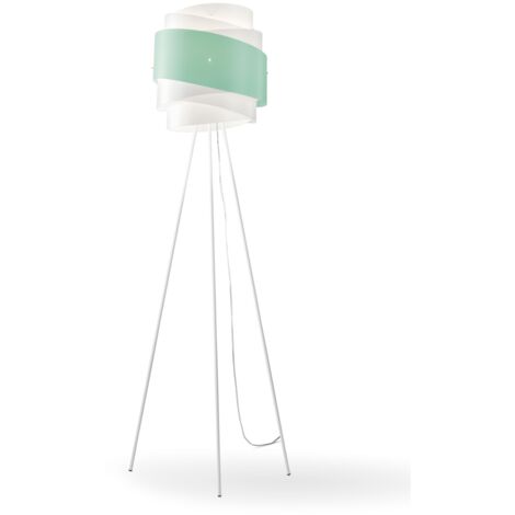 Piantana Moderna 3 Piedi Bea Polilux ® Verde Pastello E Metallo 1 Luce E27