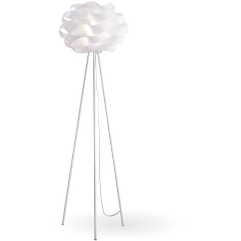 Piantana Moderna 3 Piedi Cloud Polilux ® Bianco E Metallo 1 Luce E27