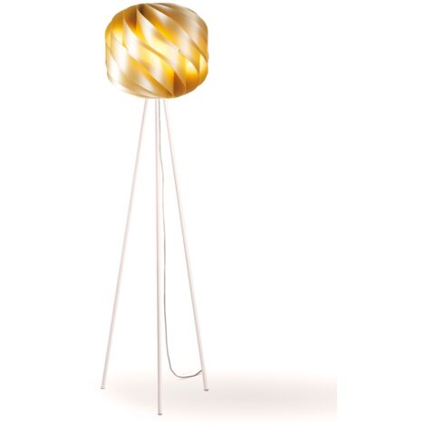 Piantana Moderna 3 Piedi Globe Polilux ® New Gold E Metallo 1 Luce E27