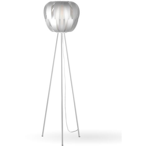 Piantana Moderna 3 Piediqueen Polilux ® Argento E Metallo 1 Luce E27