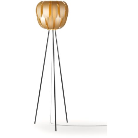 Piantana Moderna 3 Piediqueen Polilux ® New Gold E Metallo 1 Luce E27