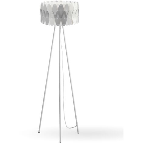 Piantana Moderna Amanda Polilux ® Argento E Metallo 1 Luce E27
