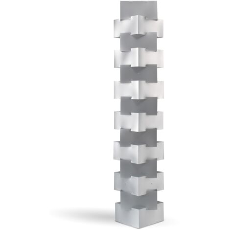 Piantana Moderna Building Polilux ® Argento E Metallo Bianco 3 Luci E27