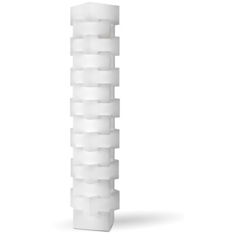 Piantana Moderna Building Polilux ® Bianco E Metallo 3 Luci E27