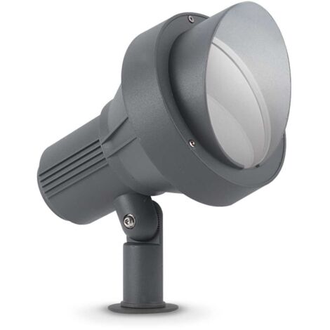 Piantana Moderna Da Esterno Terra Alluminio Antracite 1 Luce E27