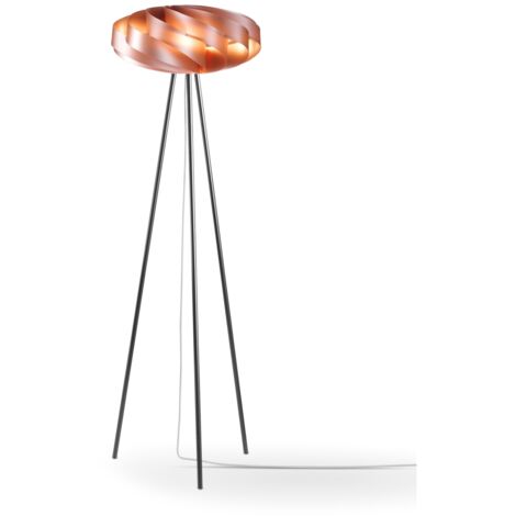 Piantana Moderna Flat Polilux ® Rame E Metallo 1 Luce E27