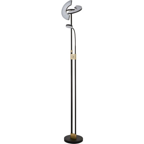 Piantana Moderna Gio Acciaio Nero Policarbonato Bianco Led 27,5W 3000K