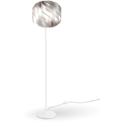 Piantana Moderna Globe Polilux ® Argento E Metallo 1 Luce E27