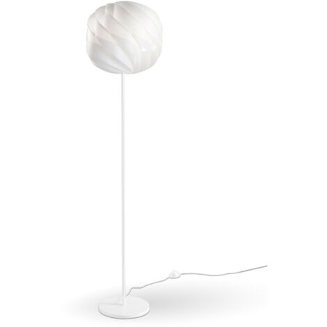 Piantana Moderna Globe Polilux ® Bianco E Metallo 1 Luce E27