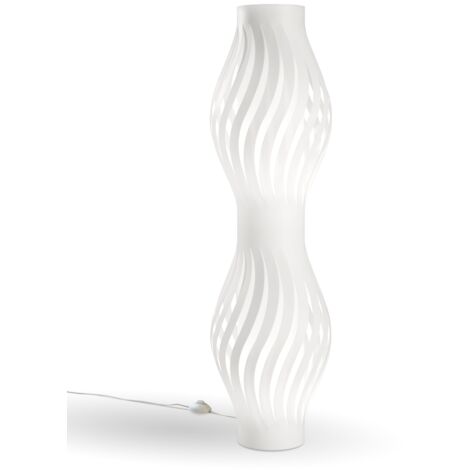 Piantana Moderna Helios Polilux ® Bianco 2 Luci E27 H123Cm