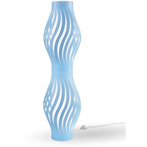 Piantana Moderna Helios Polilux ® Blu Pastello 2 Luci E27 H123Cm