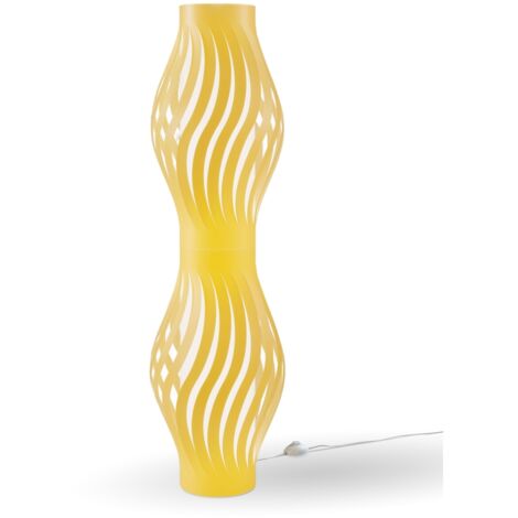 Piantana Moderna Helios Polilux ® Ocra Pastello 2 Luci E27 H123Cm