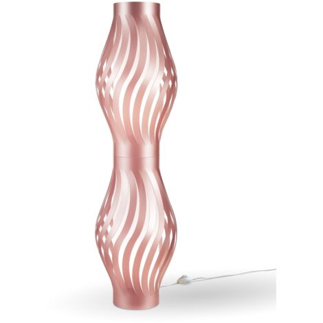Piantana Moderna Helios Polilux ® Pink Metal 2 Luci E27 H123Cm