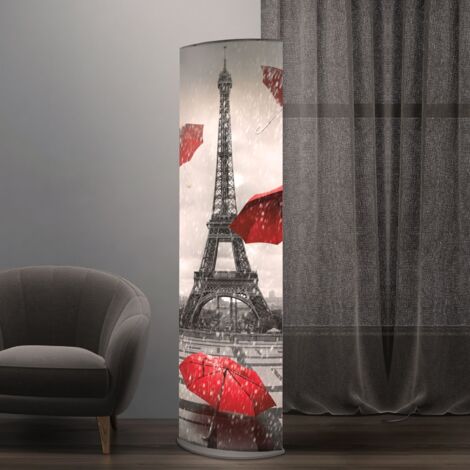 Piantana Moderna Litos Polilux ® Grafica Paris 1 Luce Led 18W 3000K