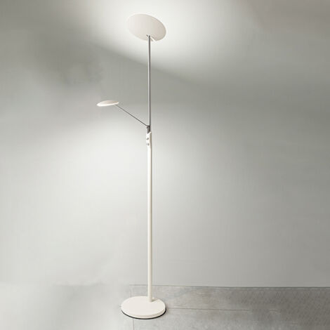Piantana Moderna Miranda Metallo Bianco Acrilico Led 28W 3000K