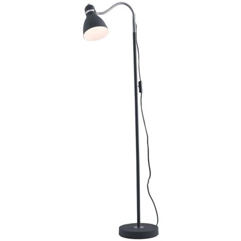 piantana moderna "people" in metallo nero 1xe27 40w