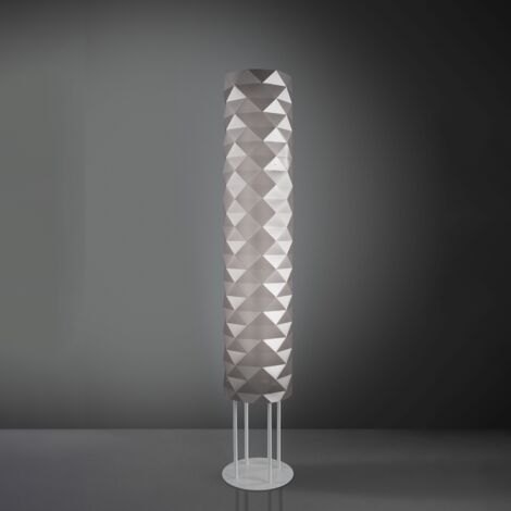 Piantana Moderna Prisma Polilux ® Argento E Metallo 3 Luci E27