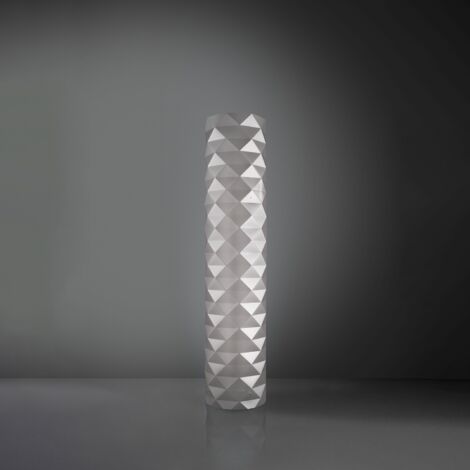 Piantana Moderna Prisma Polilux ® Argento E Metallo 3 Luci E27 H122Cm