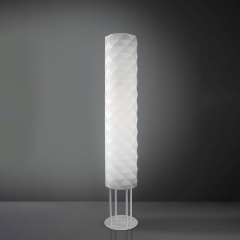 Piantana Moderna Prisma Polilux ® Bianco E Metallo 3 Luci E27