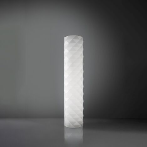 Piantana Moderna Prisma Polilux ® Bianco E Metallo 3 Luci E27 H122Cm
