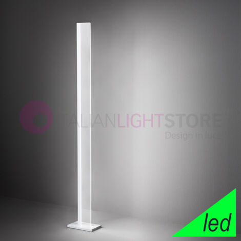 Piantana Moderna Tape Metallo Bianco Acrilico Led 48W 3000K