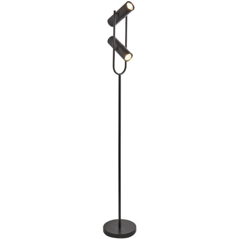 Piantana Moderna Telescopio Acciaio Nero 1 Luce Gu10