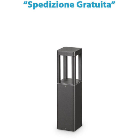 Piantana Moderna Tifone Alluminio Antracite Led 8,5W 3000K Luce Calda H35Cm