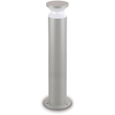 Piantana Moderna Torre Alluminio Grigio 1 Luce E27 15W Ip44