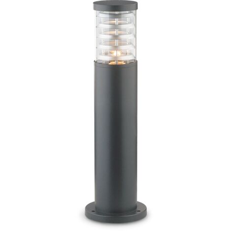 Piantana-Palo Da Esterno Moderna Tronco Alluminio Antracite 1 Luce E27 H40Cm