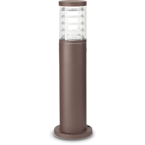 Piantana-Palo Da Esterno Moderna Tronco Alluminio Coffee 1 Luce E27 H40Cm