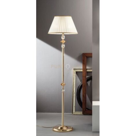 PIANTANA PATRICIA AMBRA E TRASPARENTE 1 LUCE ATTACCO E27 H.150+26CM