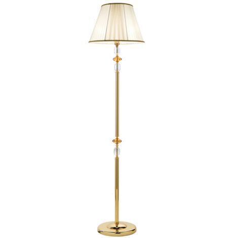 Piantana PATRICIA in vetro e cristallo Ambra H176 cm