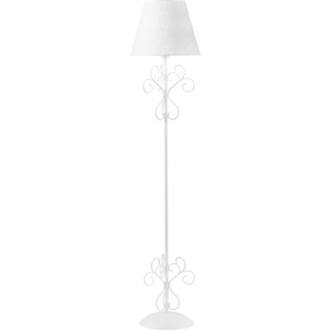 "Piantana PERLA in metallo bianco e cristallo"