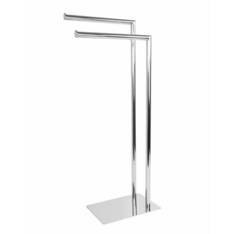 PIANTANA PORTA ASCIUGAMANI POSEIDON Cromo cm 18 x h. 77,2 x 33,5
