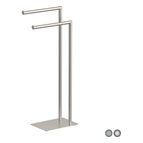 Piantana porta asciugamani poseidon  Spazzolato cm 18 x h.77,2x33,5METAF