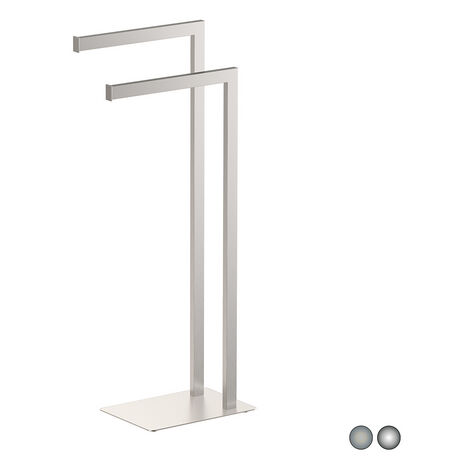 Piantana porta asciugamani zeus  Spazzolato cm 18 x h. 77x33,5METAF