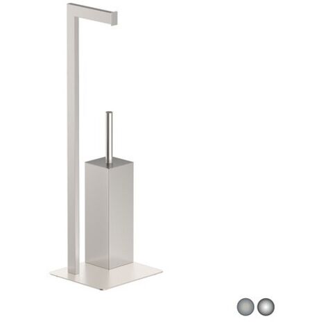 Piantana porta scopino zeus  Cromo cm 20 x h. 64 x 18METAF