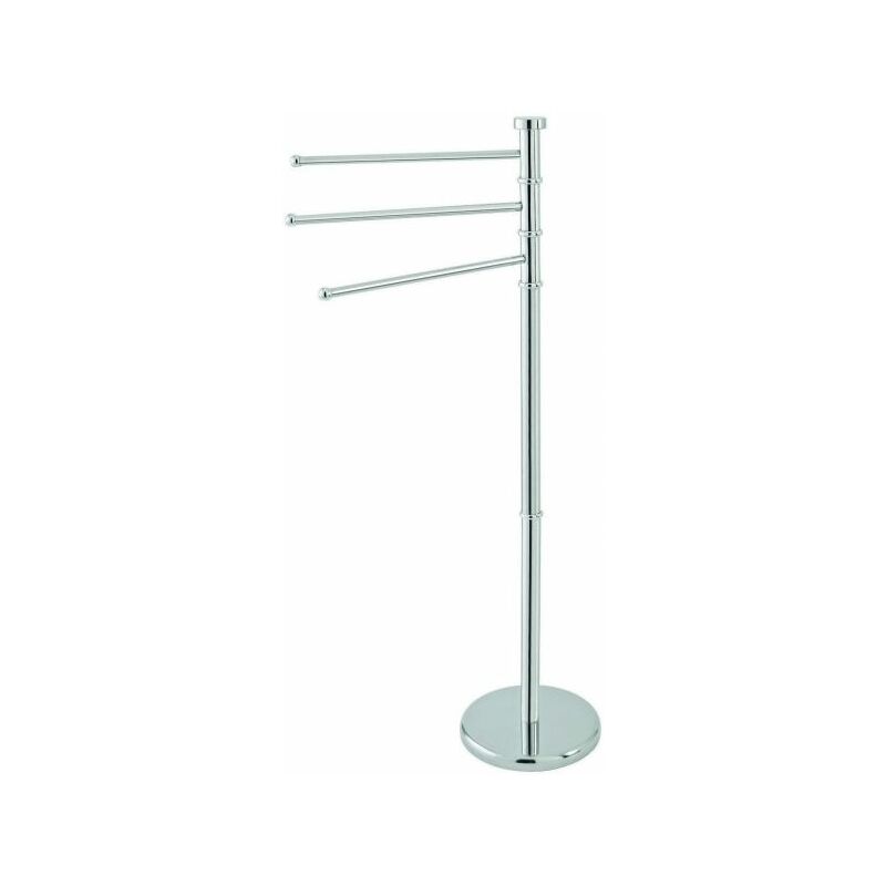 Topolenashop - Piantana portasciugamani 3 bracci altezza 93 cm acciaio cromato salviette