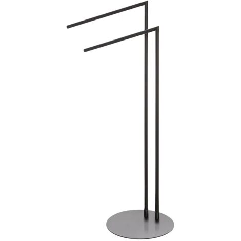 Piantana portasciugamani da appoggio in acciaio nero opaco Style